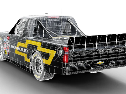 2025 Nascar Craftsman 트럭 시리즈 쉐보레 실버라도 3D 모델