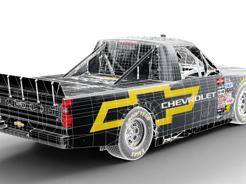 2025 Nascar Craftsman 트럭 시리즈 쉐보레 실버라도 3D 모델