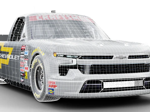 2025 Nascar Craftsman 트럭 시리즈 쉐보레 실버라도 3D 모델