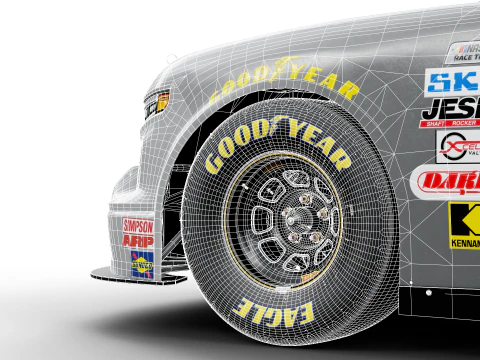 2025 Nascar Craftsman 트럭 시리즈 쉐보레 실버라도 3D 모델