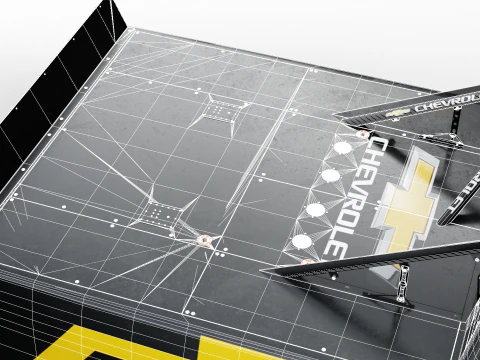 2025 Nascar Craftsman 트럭 시리즈 쉐보레 실버라도 3D 모델