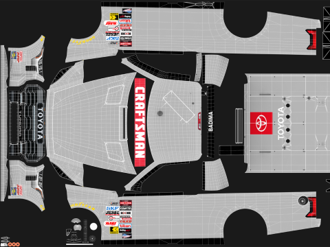 2025 Nascar Craftsman Truck Series Toyota Tundra 3D 模型