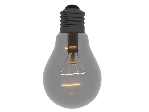 Realistic 3D Bulb 3D Model