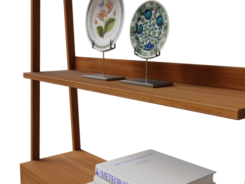 Realistic 3D Bookcase 3D Model