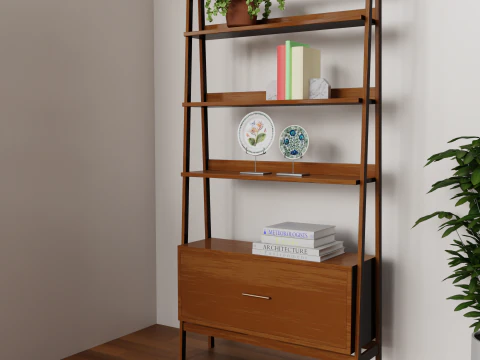 Librería 3D realista Modelo 3D