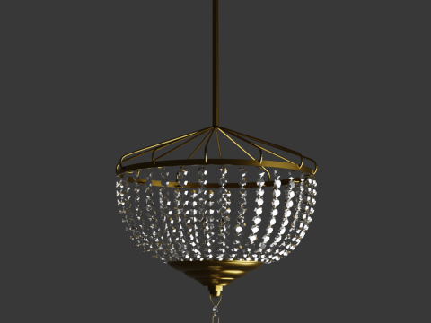 Realistic 3D Chandelier Modello 3D