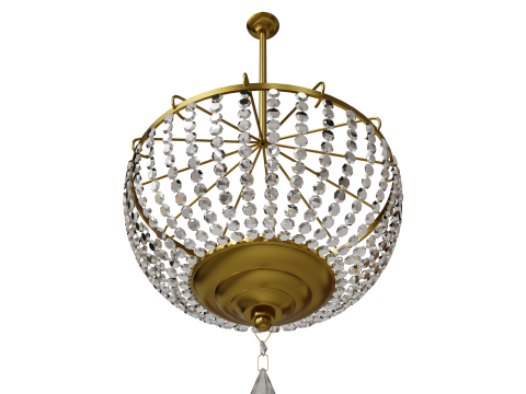 Realistic 3D Chandelier 3D Model