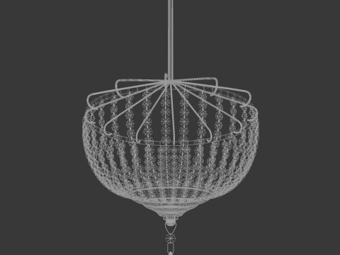Realistic 3D Chandelier 3D Model