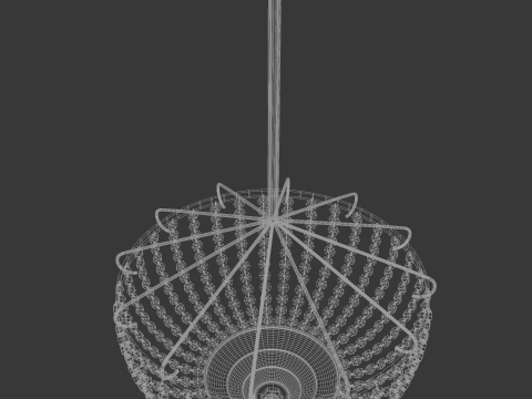 Realistic 3D Chandelier 3D Model