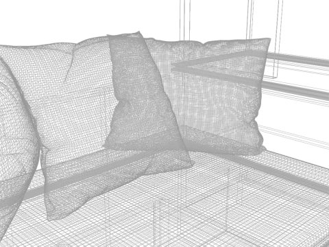 Realistic 3D Artistic Couch 3D Модель