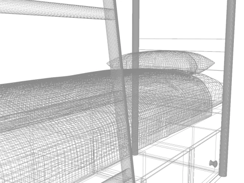 Realistic 3D Bed 3D Model