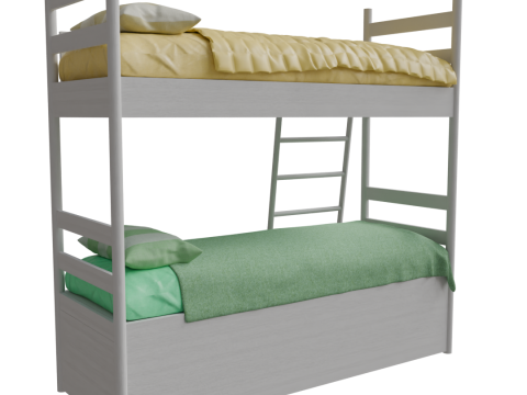 Realistic 3D Bed Modèle 3D