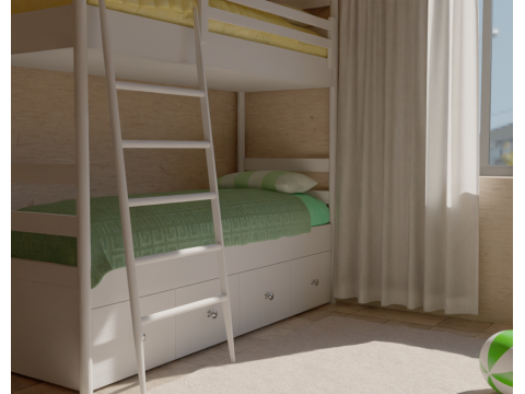 Realistic 3D Bed Modèle 3D