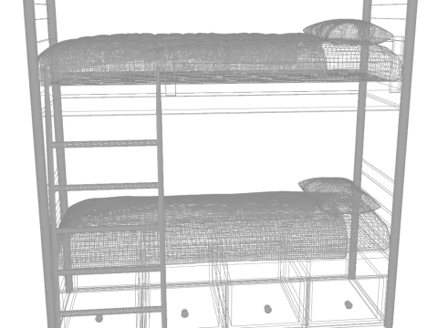 Realistic 3D Bed 3D Model