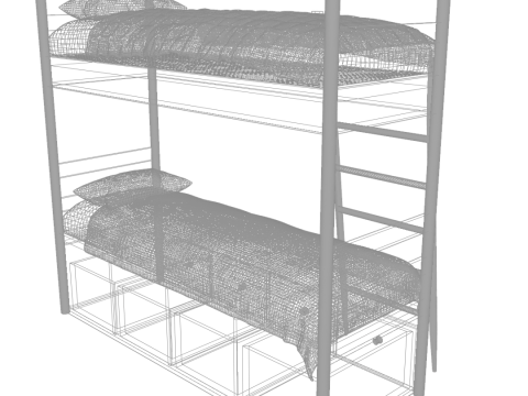 Realistic 3D Bed Modèle 3D