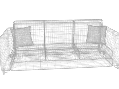 현실적인 3D 소파 3D 모델