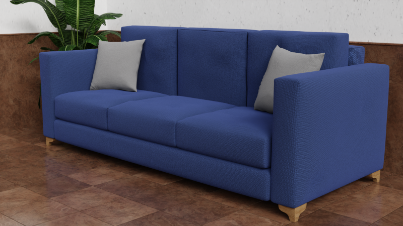 Realistic 3D Couch Model 3D .c4d .max .obj .3ds .fbx .stl .blend