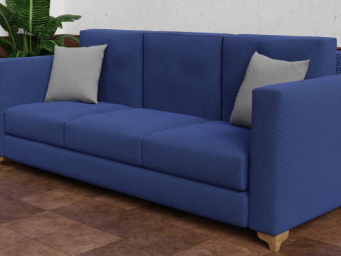 Realistic 3D Couch Modelo 3D