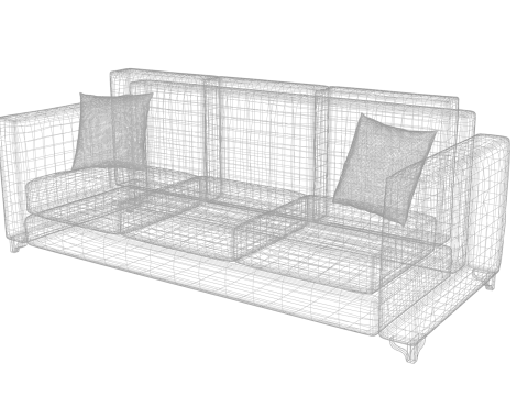 Realistic 3D Couch Model 3D