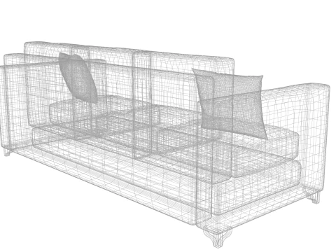 현실적인 3D 소파 3D 모델