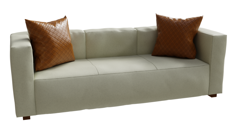 Realistic 3D Couch 3D Модель .c4d .max .obj .3ds .fbx .stl .blend