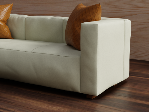 Realistic 3D Couch 3D Модель