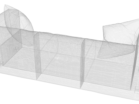 Realistic 3D Couch 3D Модель