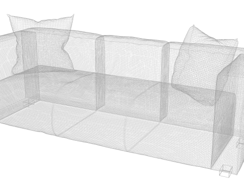 Realistic 3D Couch 3D Модель