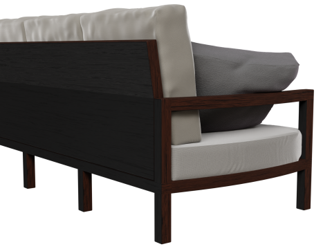 Realistic 3D Couch Model 3D