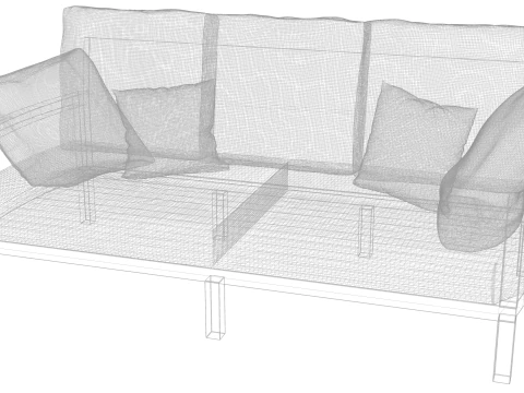 Realistic 3D Couch 3D Model