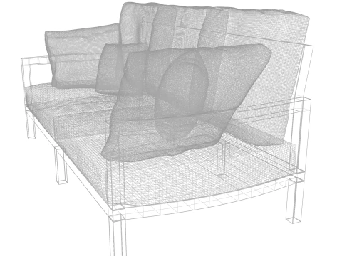Realistic 3D Couch 3D Model