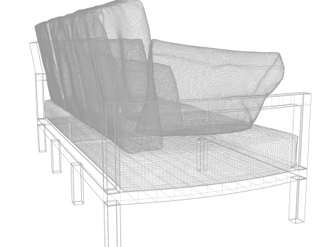 Realistic 3D Couch 3D Model