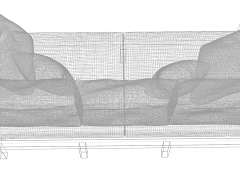 Realistic 3D Couch 3D Model