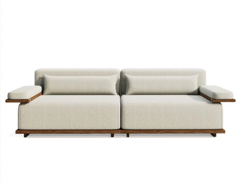 Modern Japandi sofa 3D Model