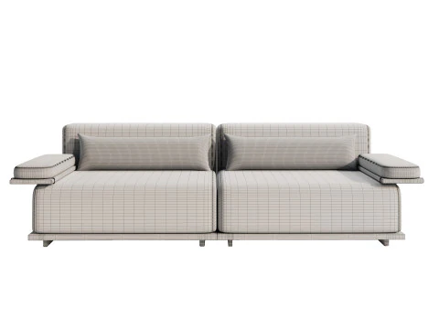 Modern Japandi sofa 3D Model