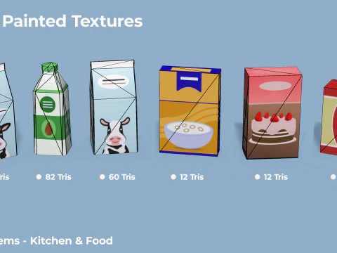 House Items - Low Poly 3D Model