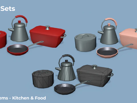 House Items - Low Poly 3D Model