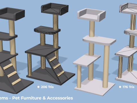House Items - Low Poly 3D Model