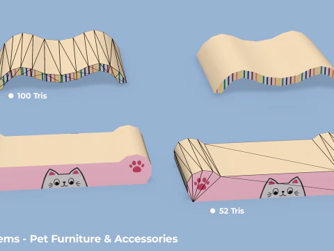 House Items - Low Poly 3D Model