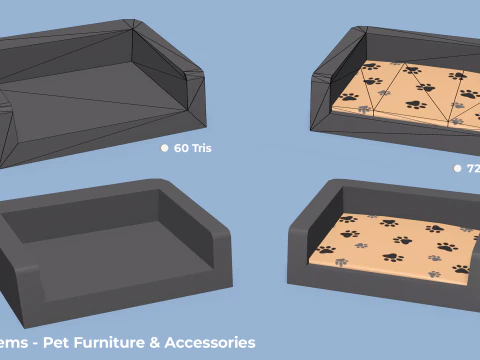 House Items - Low Poly 3D Model