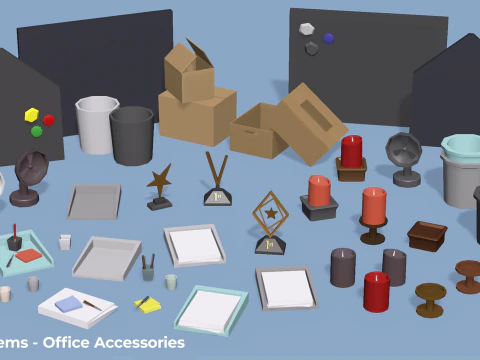 House Items - Low Poly 3D Model