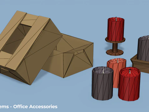 House Items - Low Poly 3D Model