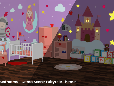 Kamar Tidur Bergaya - Dekorasi Tempat Tidur Mainan Anak Dewasa Model 3D