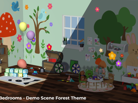 Kamar Tidur Bergaya - Dekorasi Tempat Tidur Mainan Anak Dewasa Model 3D