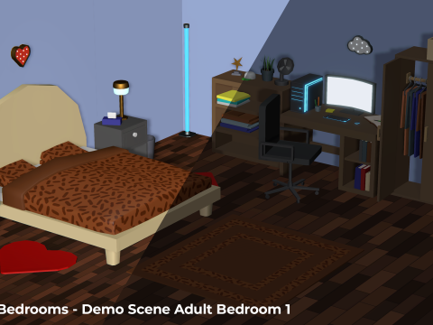 Kamar Tidur Bergaya - Dekorasi Tempat Tidur Mainan Anak Dewasa Model 3D