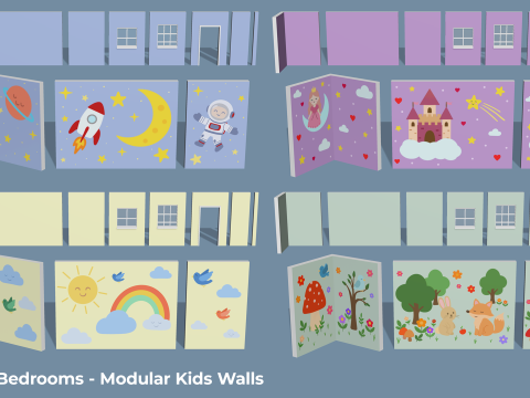 Kamar Tidur Bergaya - Dekorasi Tempat Tidur Mainan Anak Dewasa Model 3D