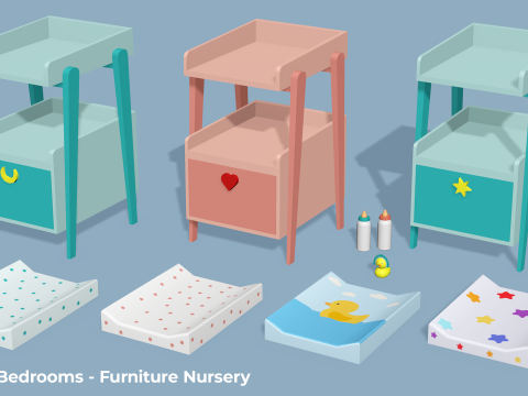 Kamar Tidur Bergaya - Dekorasi Tempat Tidur Mainan Anak Dewasa Model 3D