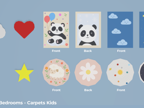 Kamar Tidur Bergaya - Dekorasi Tempat Tidur Mainan Anak Dewasa Model 3D