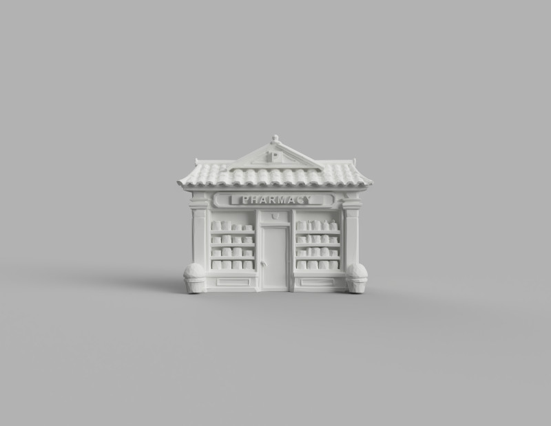 P Shop Tradional For 3D Print Modèles 3D en vedette .c4d .max .obj .3ds .fbx .stl .blend 