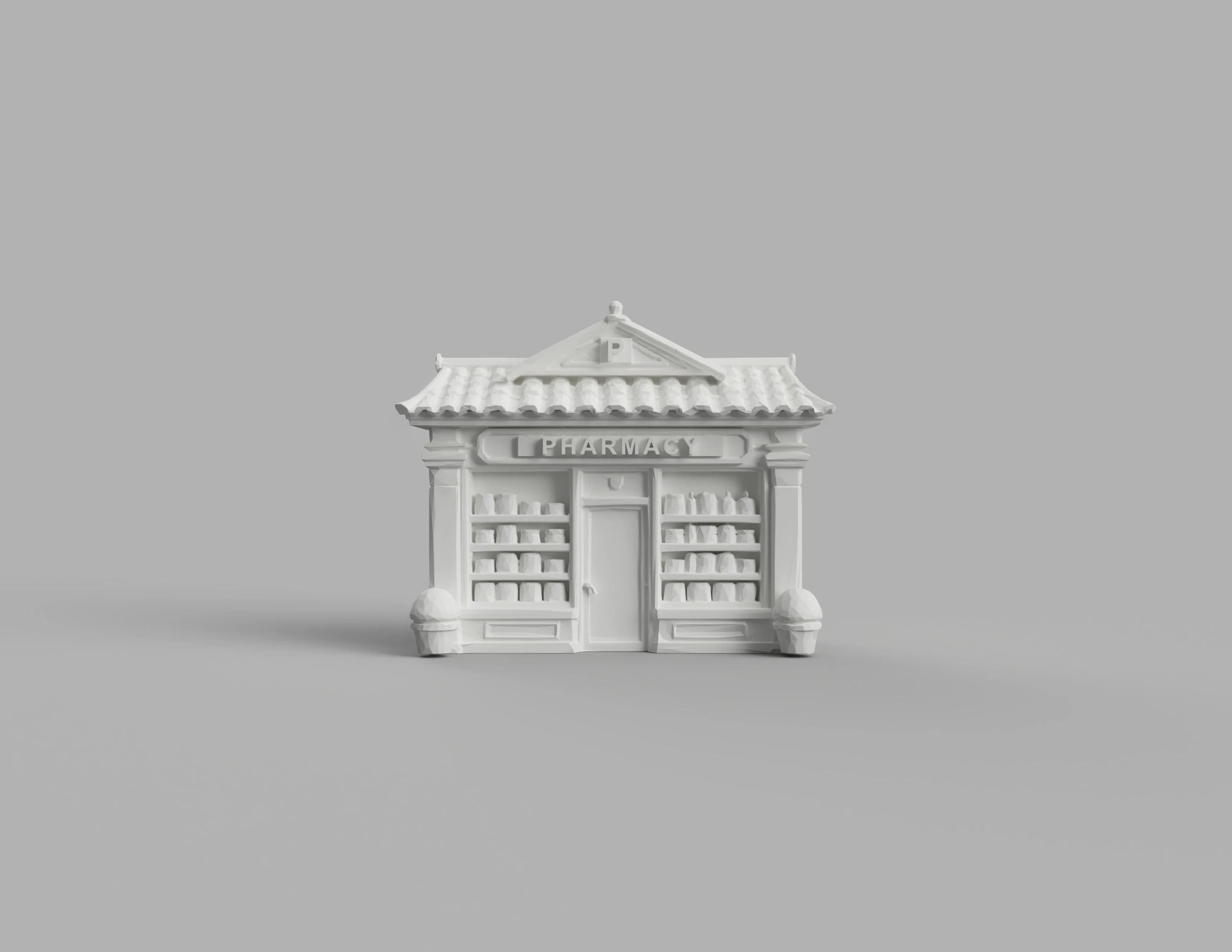P Shop Tradional For 3D Print 3D Print Model .c4d .max .obj .3ds .fbx .stl .blend 